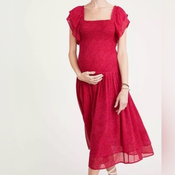 Hatch Dresses & Skirts - NWT Hatch Maternity Cosette Dress Pink Samba print size 0